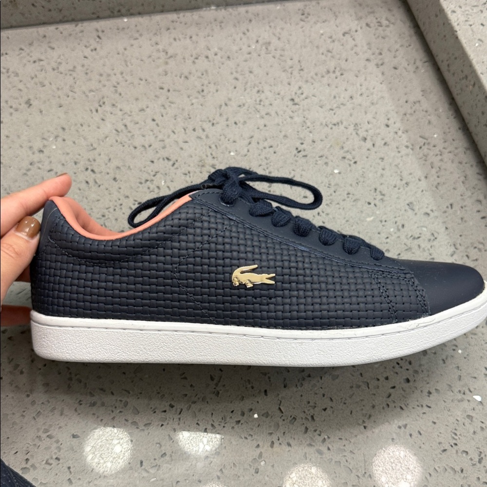 Lacoste women Navy and Gold Sneakers